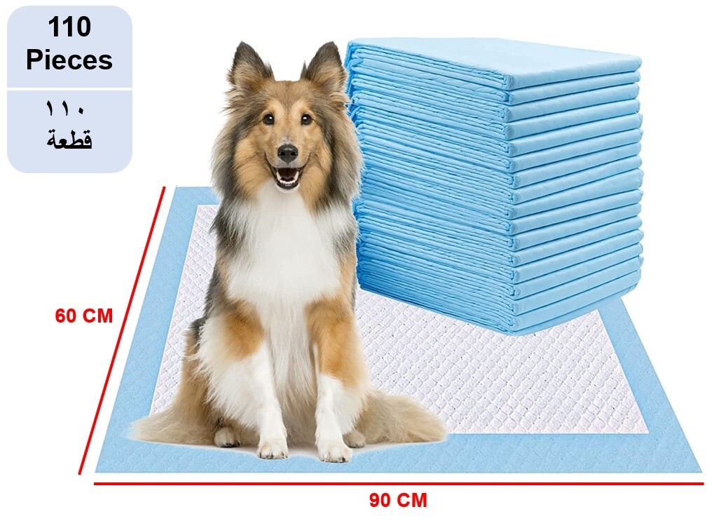 110-Pieces Packed in 11 Pouches Cherry Medical Supply 60 cm x 90 cm XL Pet Training Pads &amp; Puppy Pads Super Absorbent Pee Pads for Dogs, Leak-Proof Potty Training Pads for Puppies Cats Rabbits Pet Pad