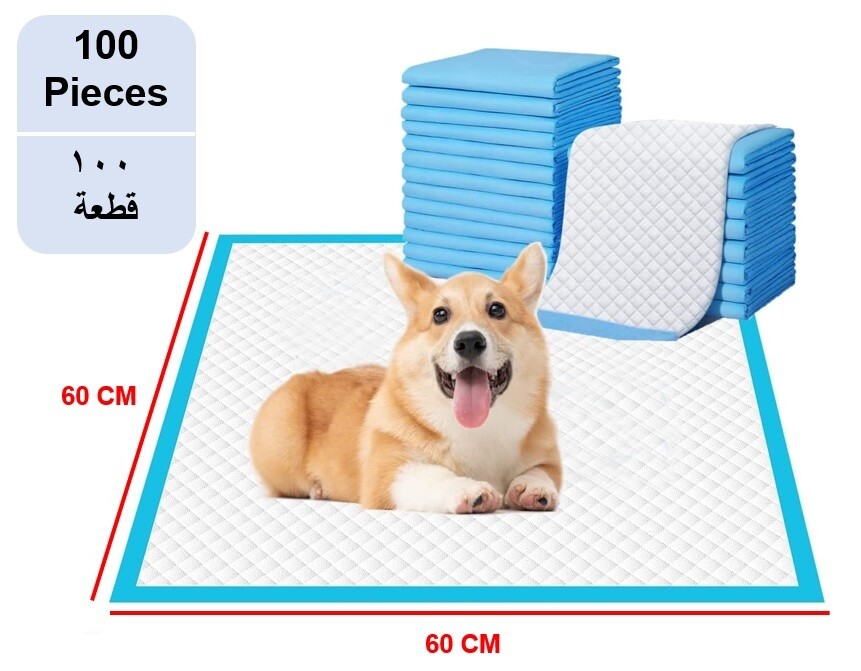 100-Pieces Packed in 4 Pouches Cherry Medical Supply 60 cm x 60 cm L Pet Training Pads &amp; Puppy Pads Super Absorbent Pee Pads for Dogs, Leak-Proof Potty Training Pads for Puppies Cats Rabbits Pet Pad