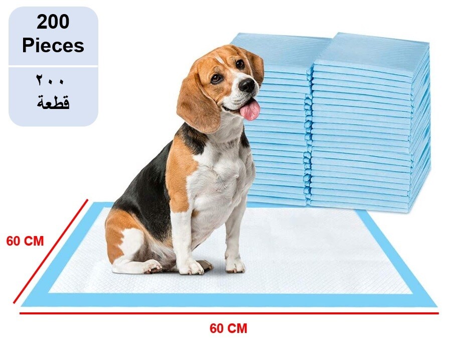 200-Pieces Packed in 8 Pouches Cherry Medical Supply 60 cm x 60 cm L Pet Training Pads &amp; Puppy Pads Super Absorbent Pee Pads for Dogs, Leak-Proof Potty Training Pads for Puppies Cats Rabbits Pet Pad