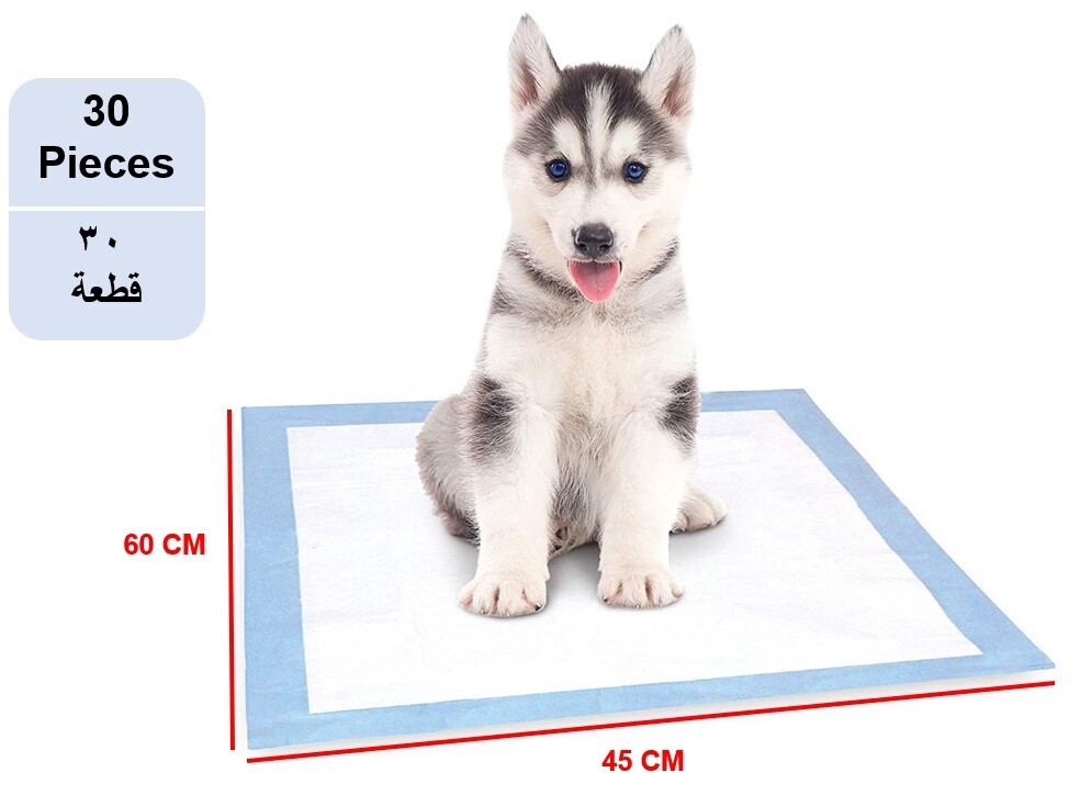 30-Pieces Packed in 1 Pouch Cherry Medical Supply 60 cm x 45 cm S Pet Training Pads &amp; Puppy Pads Super Absorbent Pee Pads for Dogs, Leak-Proof Potty Training Pads for Puppies Cats Rabbits Pet Pad