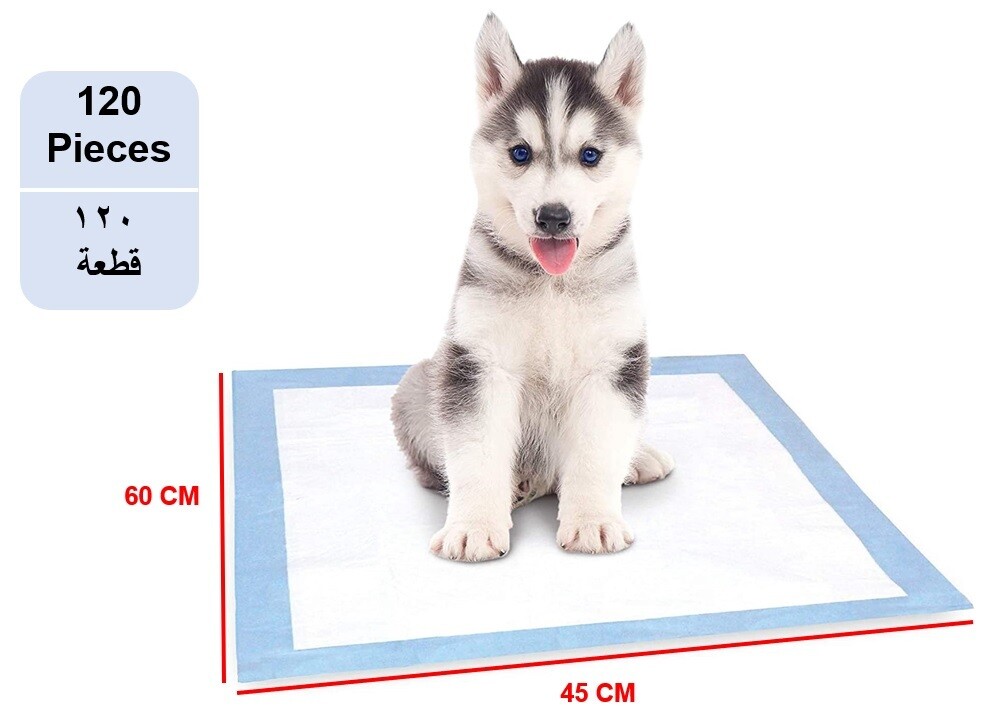 120-Pieces Packed in 4 Pouches Cherry Medical Supply 60 cm x 45 cm S Pet Training Pads &amp; Puppy Pads Super Absorbent Pee Pads for Dogs, Leak-Proof Potty Training Pads for Puppies Cats Rabbits Pet Pad