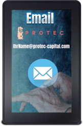 Sie erhalten eine eigene Email-Adresse Ihrer Wahl von der Domain protec-capital.com