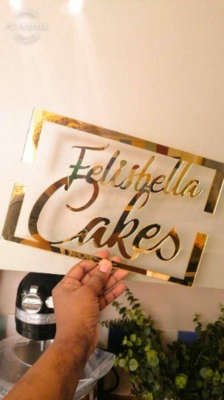 Custom Acrylic business Name Sign - living room decor, party decoration, baby name sign, nursery decor, mirror gold sign
