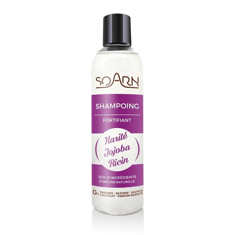 Shampoing fortifiant - karitlé, jojoba &amp; ricin - Soarn - 250 ml