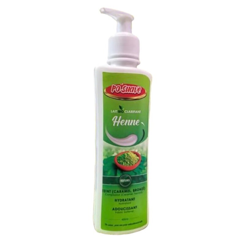 Lait bio clarifiant - poudre d&#39;henné - Po Suave - 400 ml