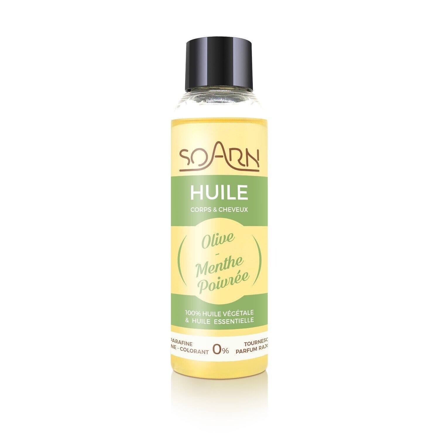 Huile pour le corps &amp; les cheveux - olive &amp; menthe poivrée - Soarn - 100 ml