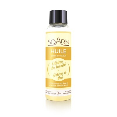Huile pour le corps &amp; les cheveux - oléine de karité &amp; tea tree - Soarn - 100 ml
