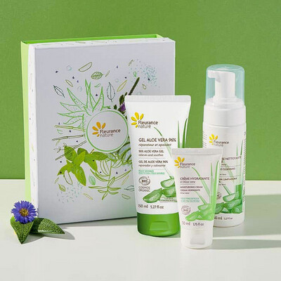 Coffret soin du visage à l&#39;aloe vera bio - Fleurance Nature