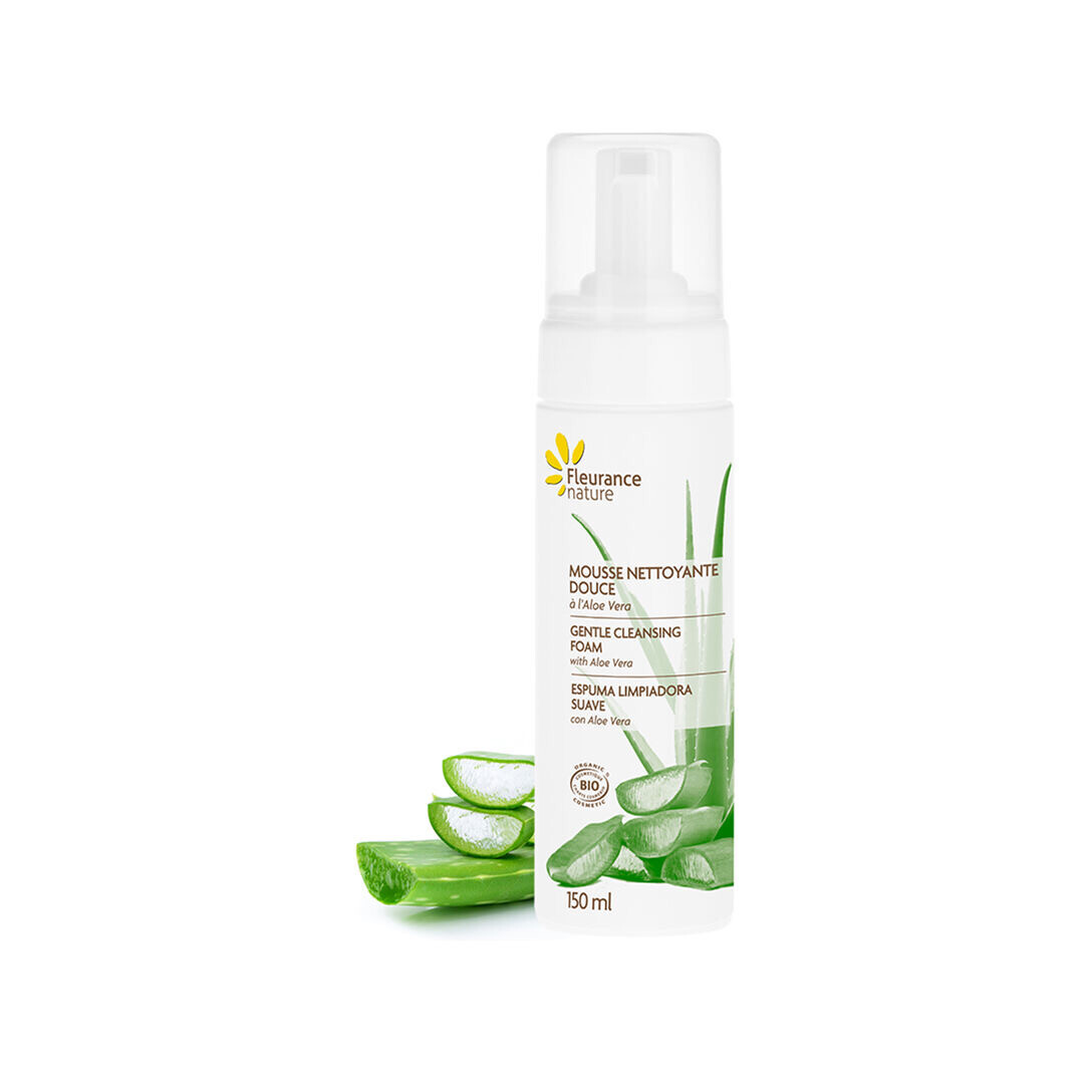 MOUSSE NETTOYANTE DOUCE À L&#39;ALOE VERA BIO - 150 ml
