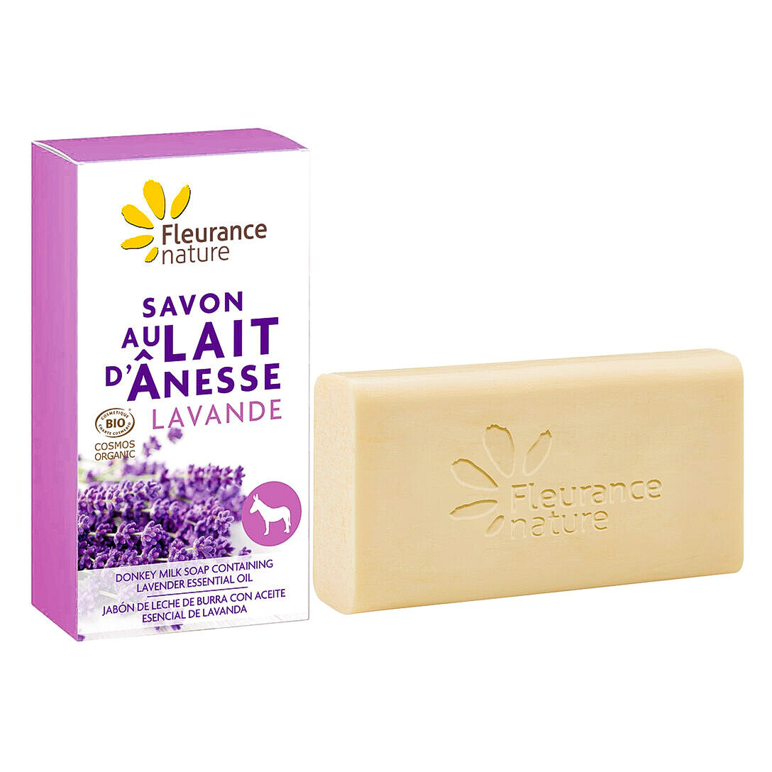 Savon au lait d&#39;ânesse bio - lavande - Fleurance Nature - 100 g