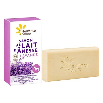 Savon au lait d&#39;ânesse bio - lavande - Fleurance Nature - 100 g