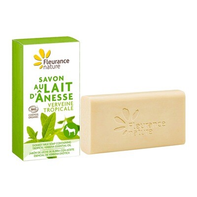 Savon au lait d&#39;ânesse bio - verveine - Fleurance Nature - 100 g