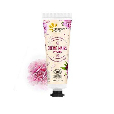 Crème pour les mains bio - pivoine - Fleurance Nature - 30 ml