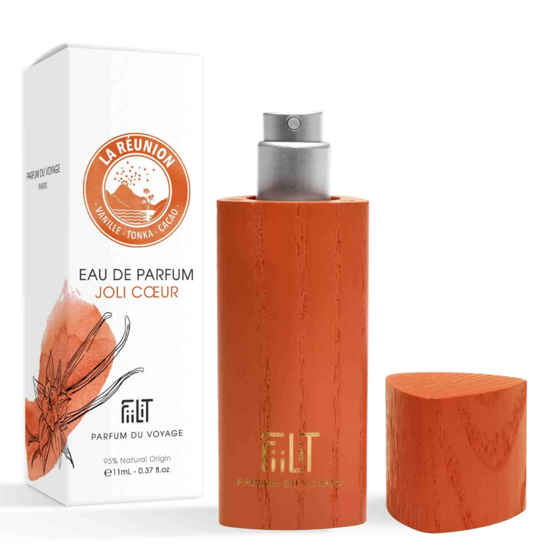 Écrin de bois - eau de parfum spray bio - joli cœur La Réunion - 11 ml - FiiLiT