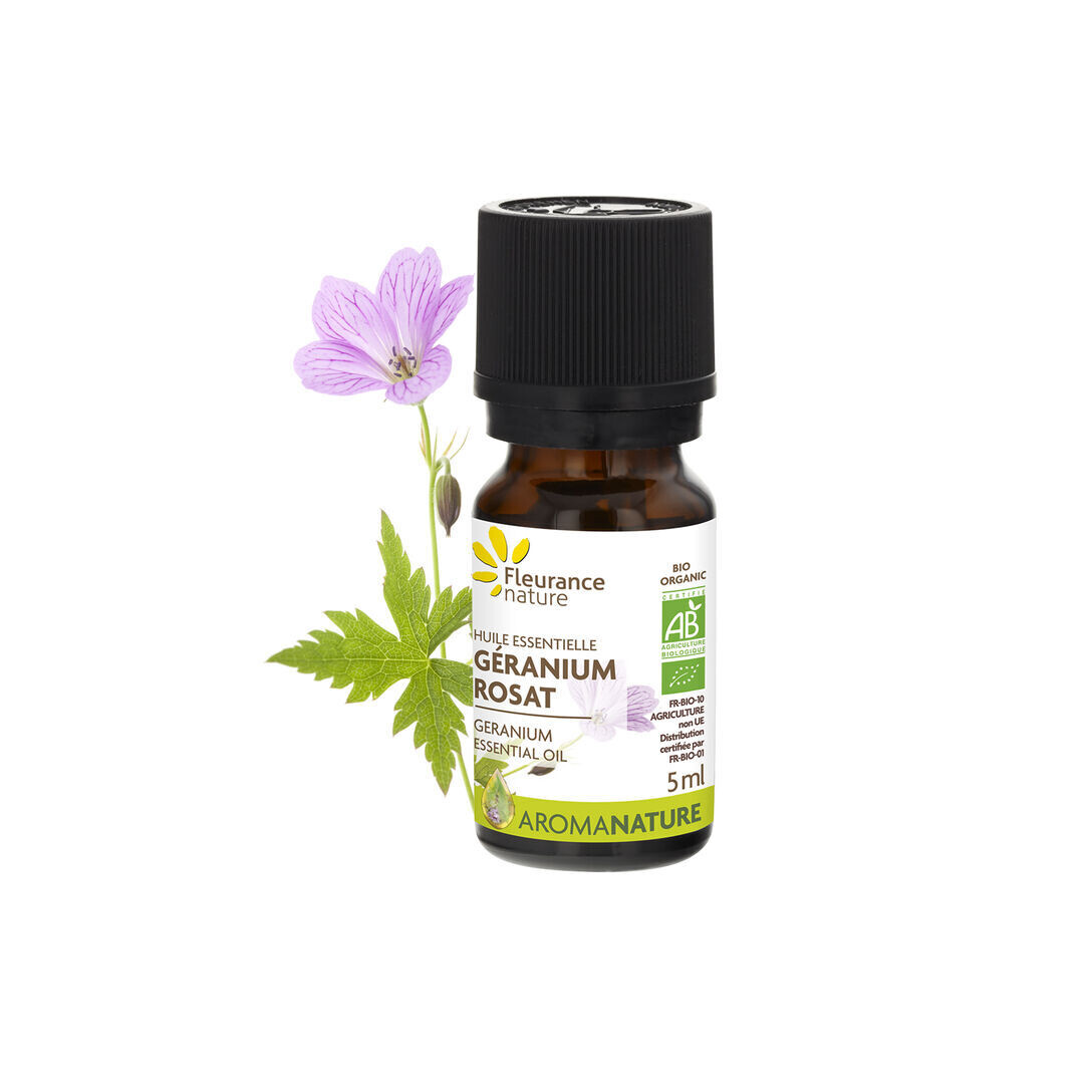 Huile essentielle de géranium rosat Bio - Fleurance Nature - 5 ml