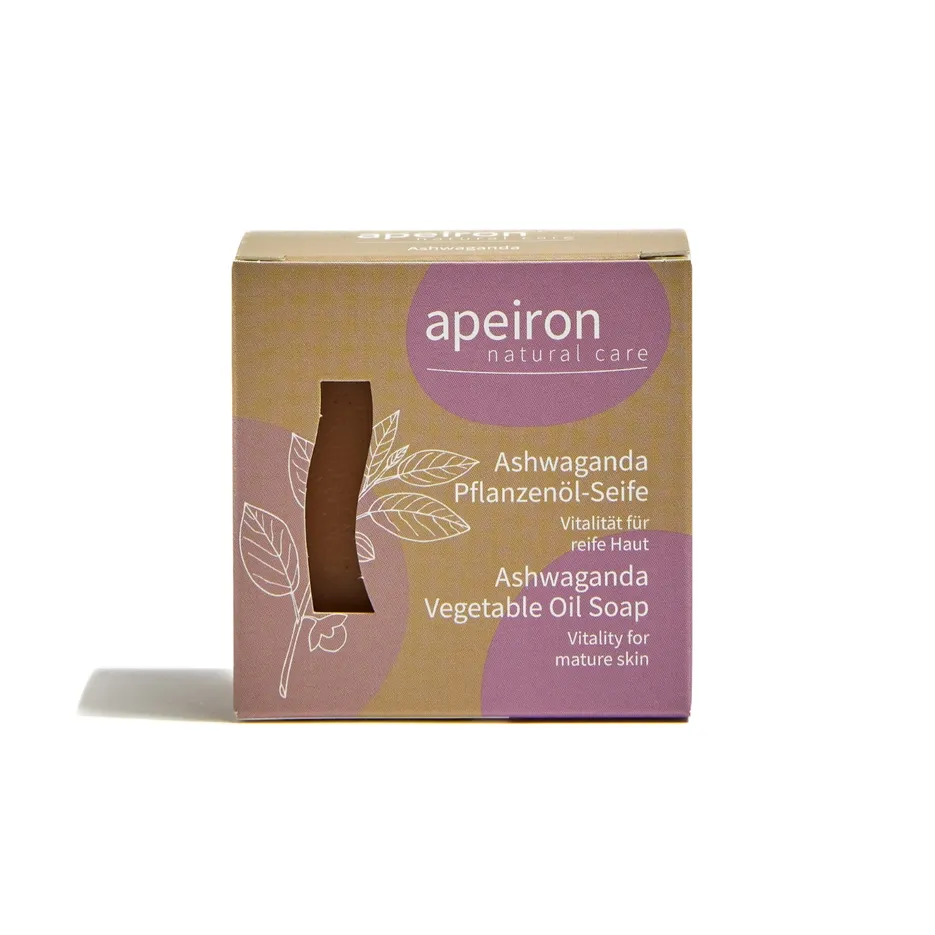 Savon à l&#39;huile végétale Ashwaganda - Apeiron - 100 g
