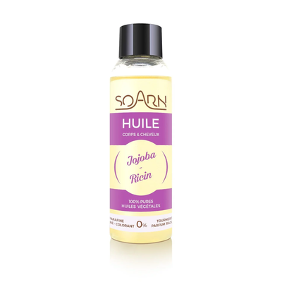Huile pour le corps &amp; les cheveux - jojoba ricin - Soarn - 100 ml