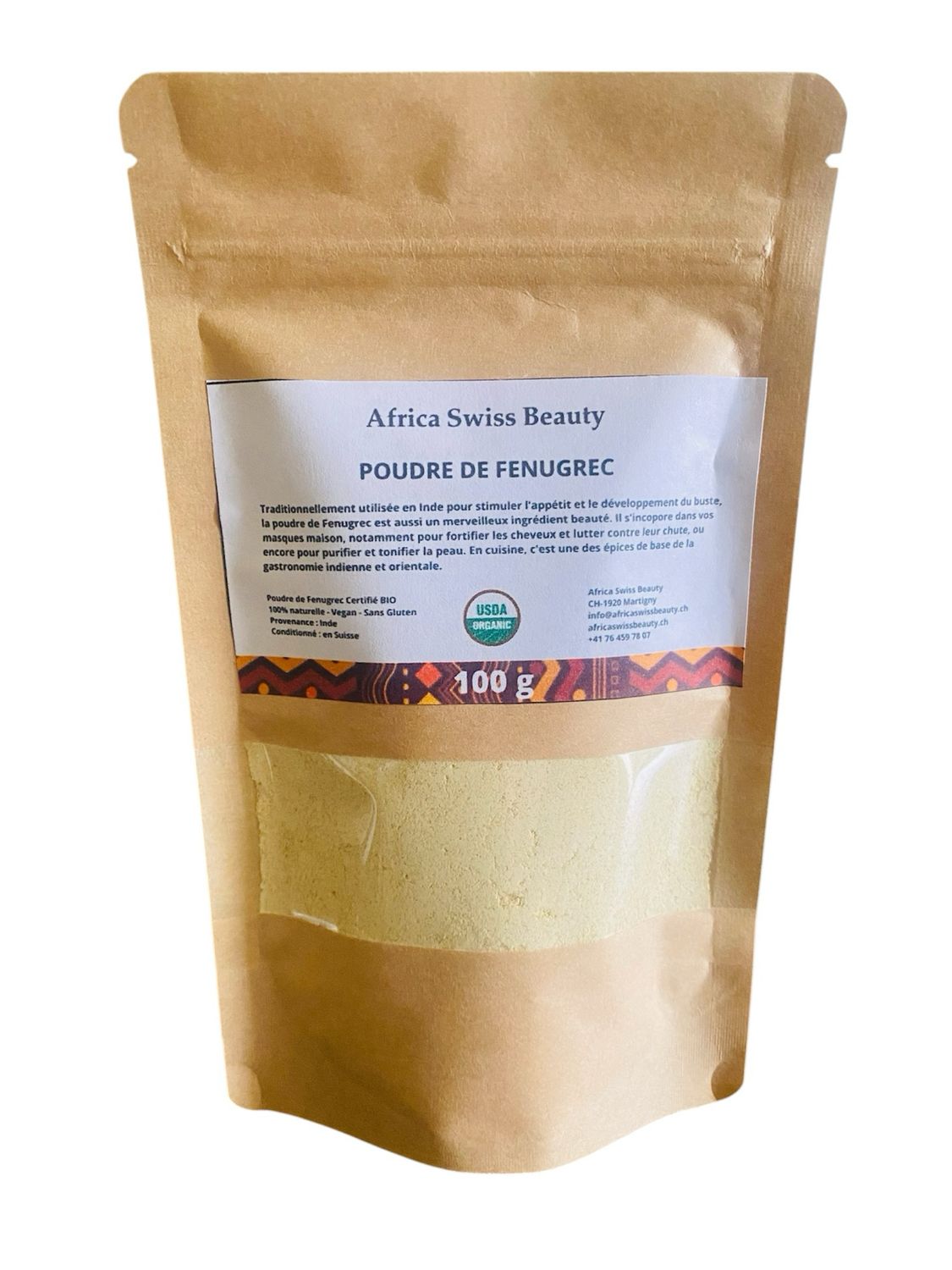 Poudre de fenugrec Bio - 100% pure et naturelle - 100 g