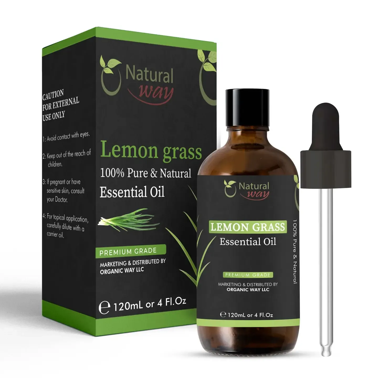 Huile essentielle de citronnelle - Natural Way - 100% pure et naturelle - 120 ml