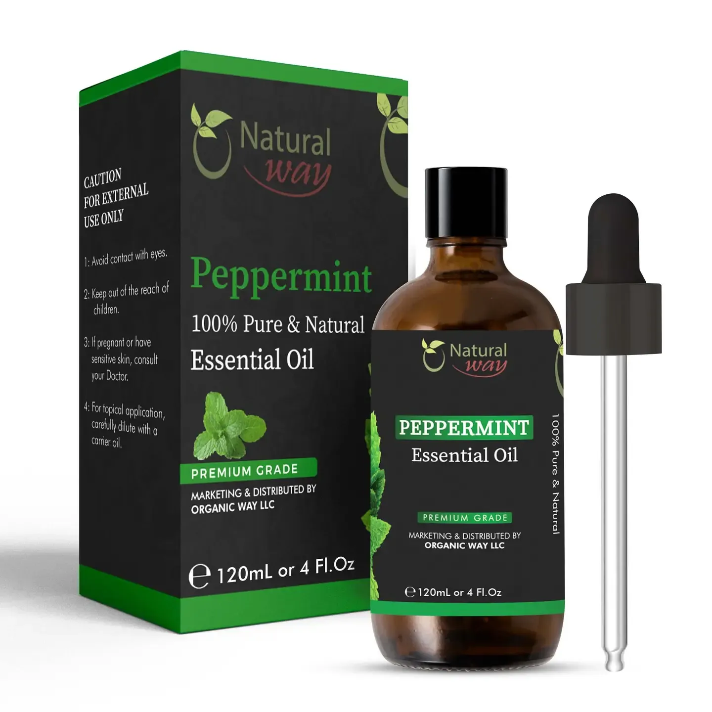 Huile essentielle de menthe poivrée - Natural Way - 100% pure et naturelle - 120 ml