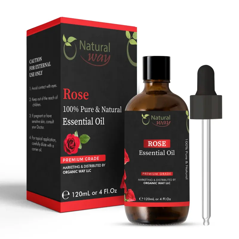 Huile essentielle de rose - Natural Way - 100% pure et naturelle - 120 ml