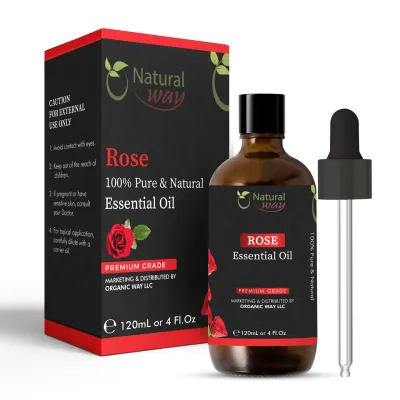 Huile essentielle de rose - Natural Way - 100% pure et naturelle - 120 ml