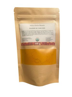 Poudre de curcuma bio - 100% pure et naturelle - 100 g