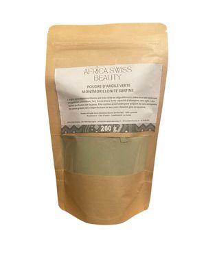 Poudre d&#39;argile verte surfine Bio - 100% pure et naturelle - 200 g