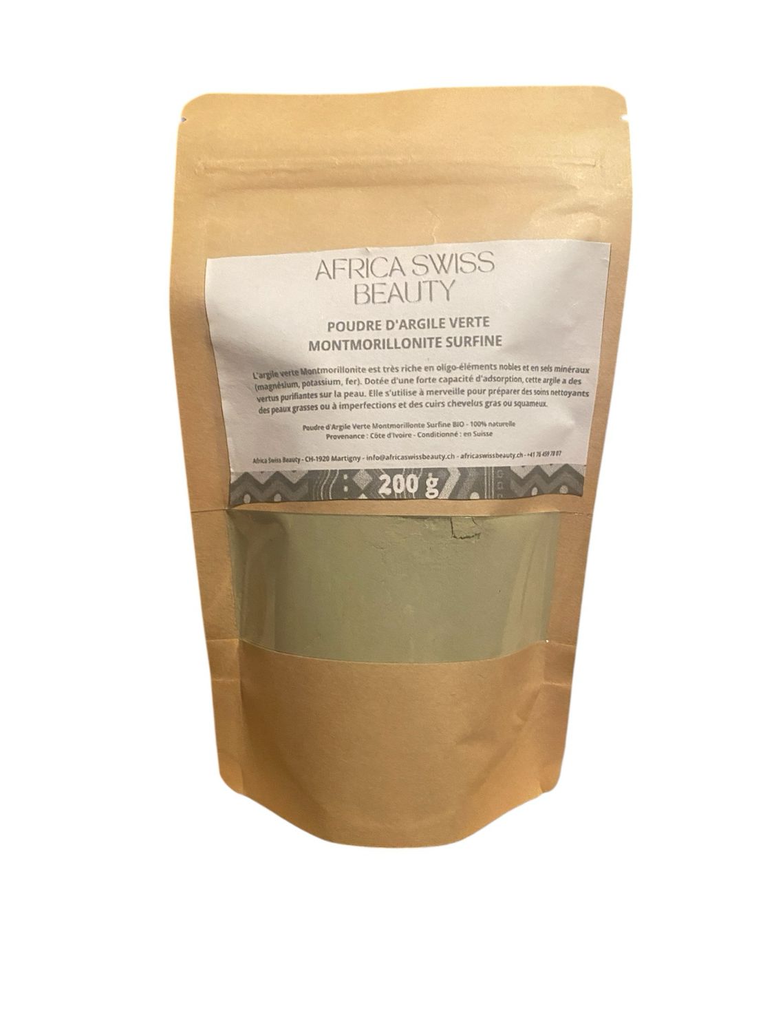 Poudre d&#39;argile verte surfine Bio - 100% pure et naturelle - 200 g