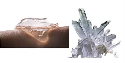 Gel et cristaux 