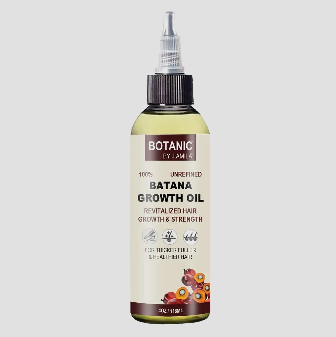 Huile de croissance batana - 100% non raffinés - Botanic - 118 ml