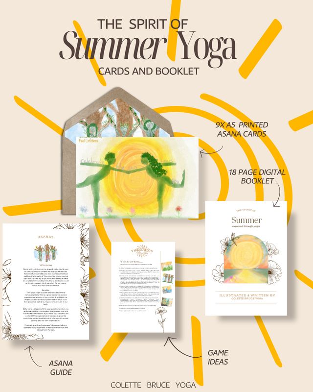 The Spirit of Summer A6 Yoga Cards &amp; Digital Booklet (UK Postage)