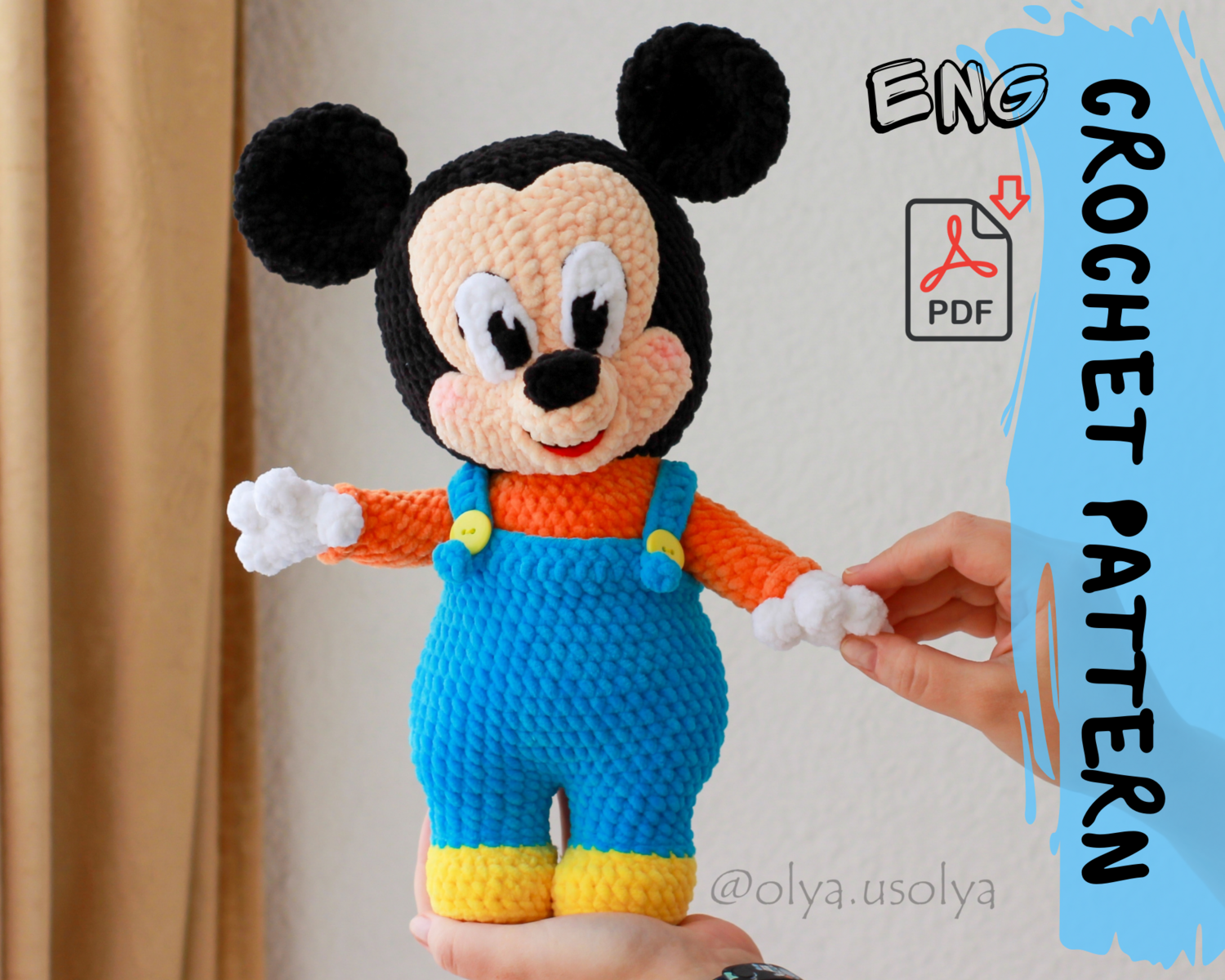 Crochet Pattern | Mickey Mouse the baby | PDF | ENGLISH