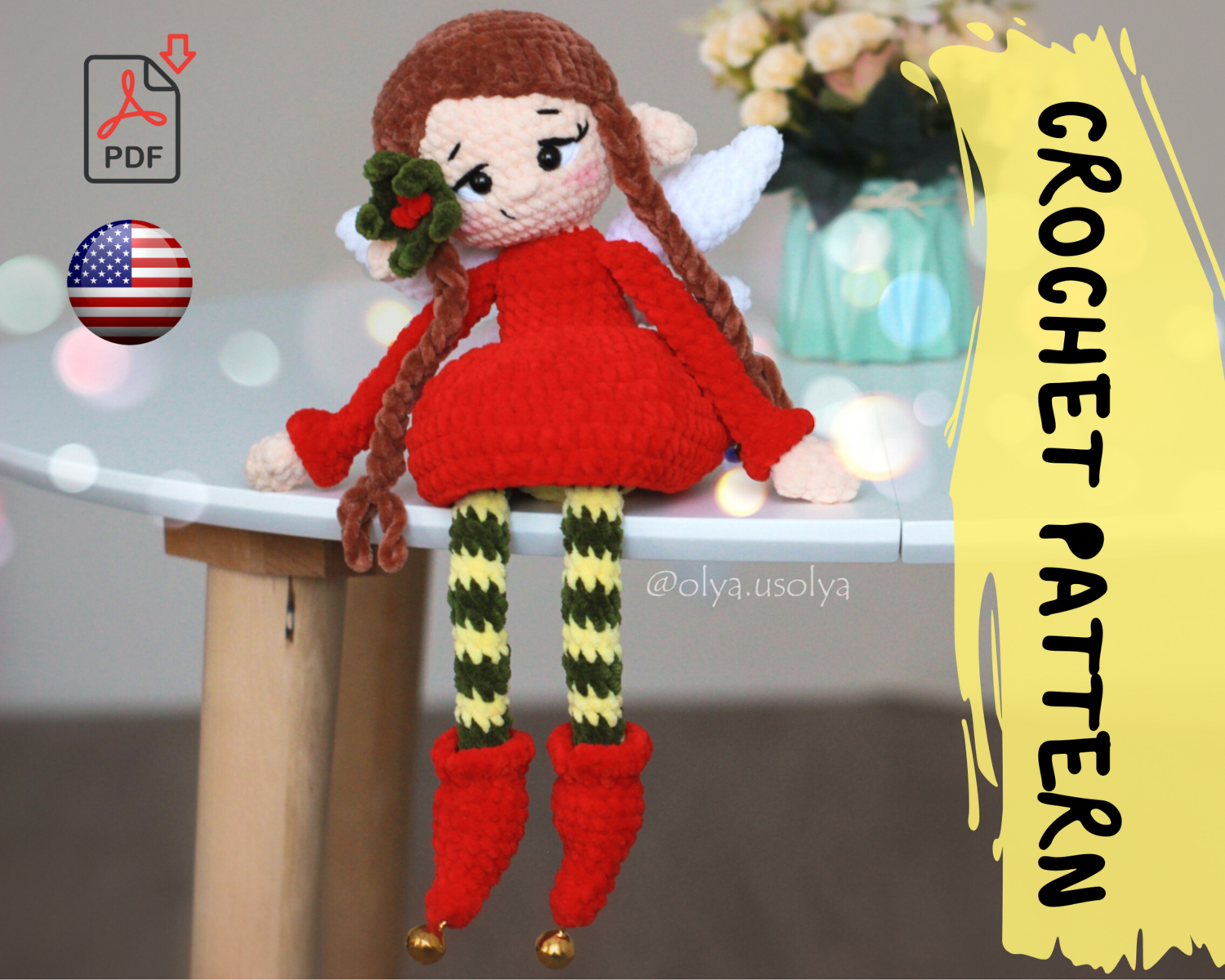Crochet Pattern | Elle the fairy | PDF | ENGLISH+GERMAN