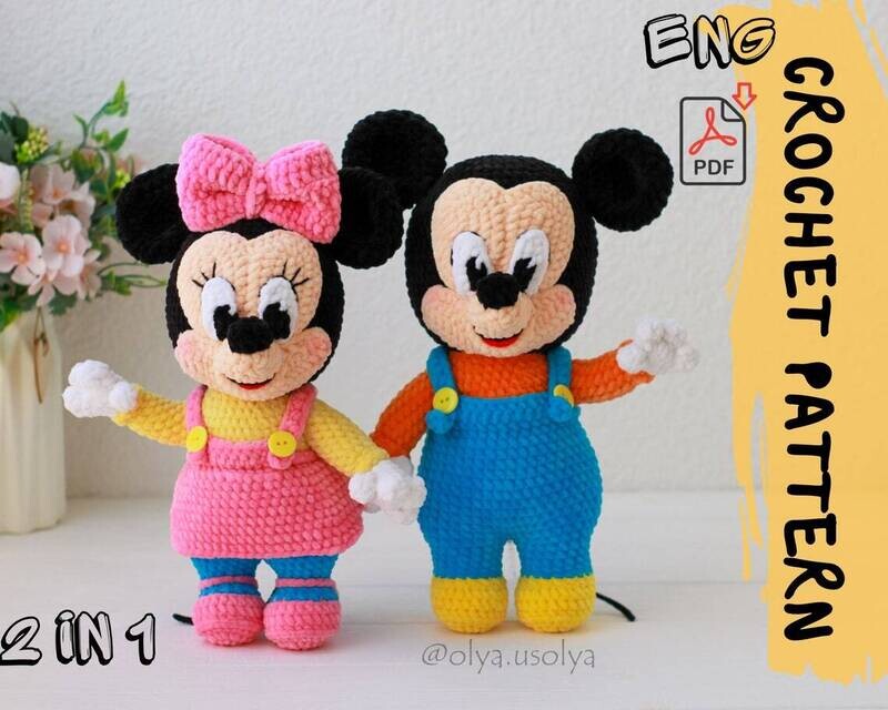 Crochet Pattern | Mickie and Minnie the Baby Mice | PDF | ENGLISH