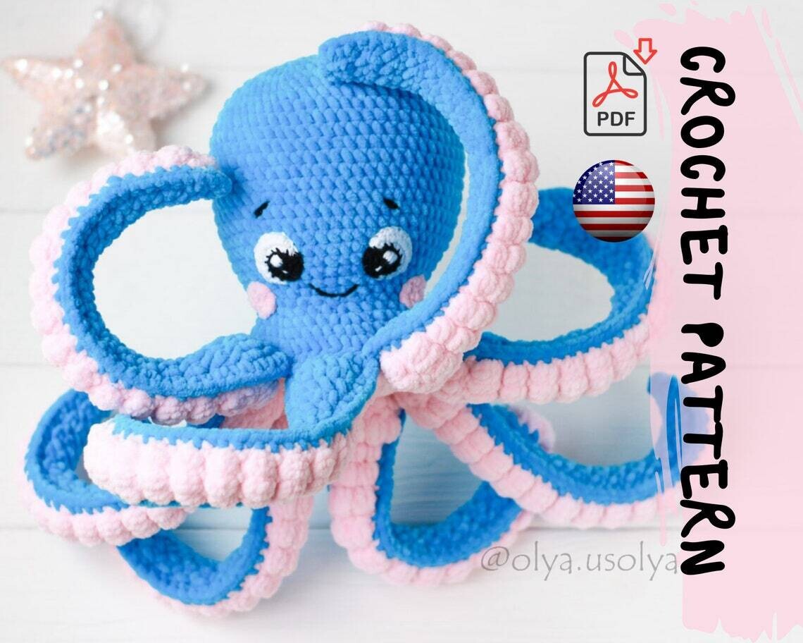 Crochet Pattern | Ostin the Octopus | PDF | ENGLISH+GERMAN