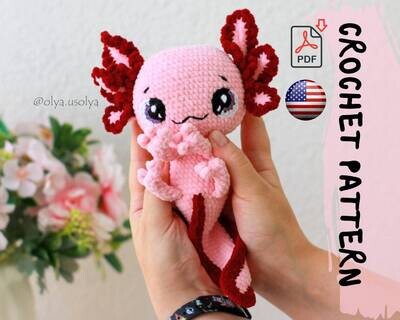 Crochet Pattern | Axolotl Finn | PDF | ENGLISH+GERMAN