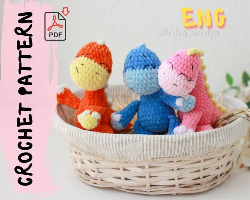 Crochet Pattern | Baby Dino | PDF | ENGLISH