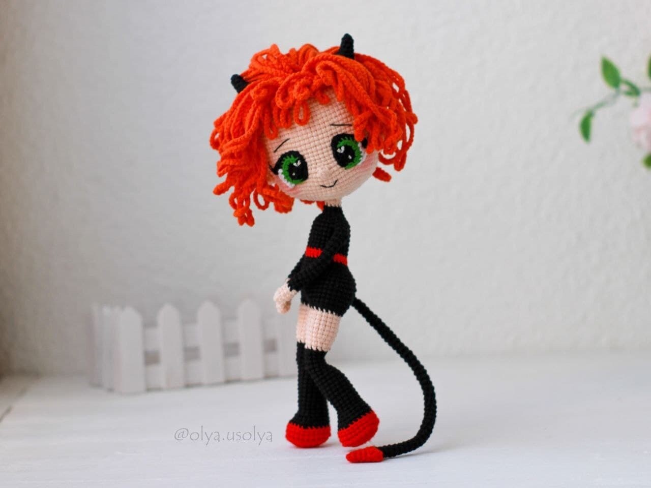 Crochet Pattern | Chibi Doll Little Devil | PDF | ENGLISH