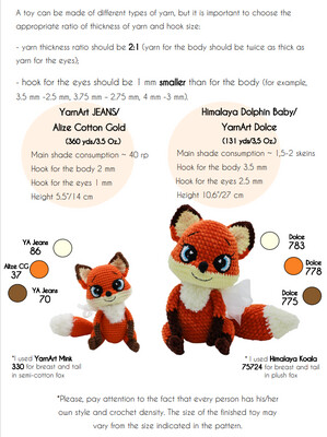 Crochet Pattern | Goldie the Fox | PDF | ENGLISH+GERMAN