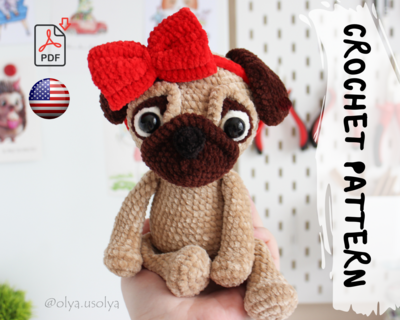 Crochet Pattern | Anabelle the pug | PDF | ENGLISH+GERMAN