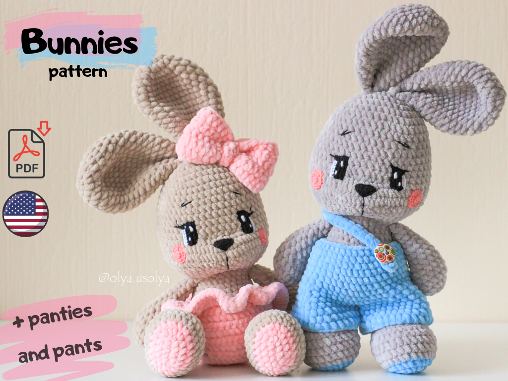 Crochet Pattern | Sweetheart Bunnies | PDF | ENGLISH + GERMAN |
