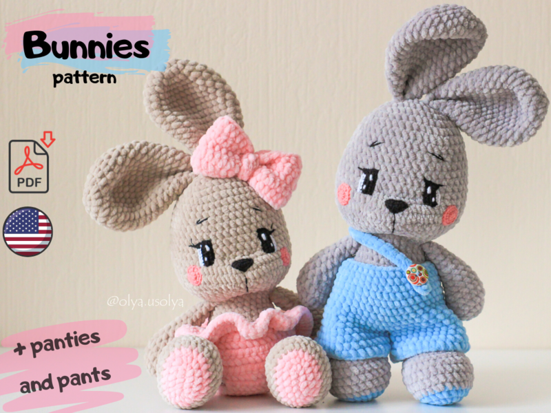 Crochet Pattern | Sweetheart Bunnies | PDF | ENGLISH + GERMAN |