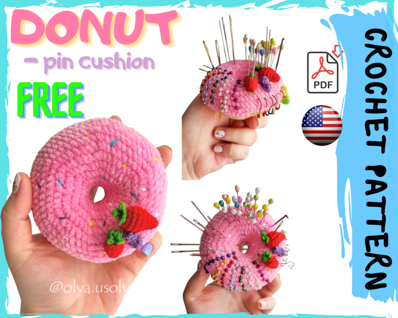 FREE Crochet pattern | Donut Pin-Cushion | PDF | ENGLISH