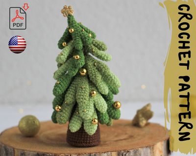 Crochet Pattern | Original Fluffy Branchy Christmas Tree | PDF | ENGLISH | No-sew, Easy-to-follow, Beginner-friendly. Crochet Pattern | Original Fluffy Branchy Christmas Tree | PDF | ENGLISH | No-sew, Easy-to-follow, Beginner-friendly.