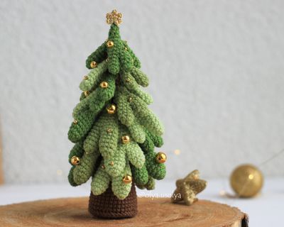 Crochet Pattern | Original Fluffy Branchy Christmas Tree | PDF | ENGLISH | No-sew, Easy-to-follow, Beginner-friendly.