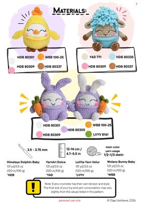 Crochet Pattern | Little Farm Babies 3-in-1 | PDF | ENGLISH