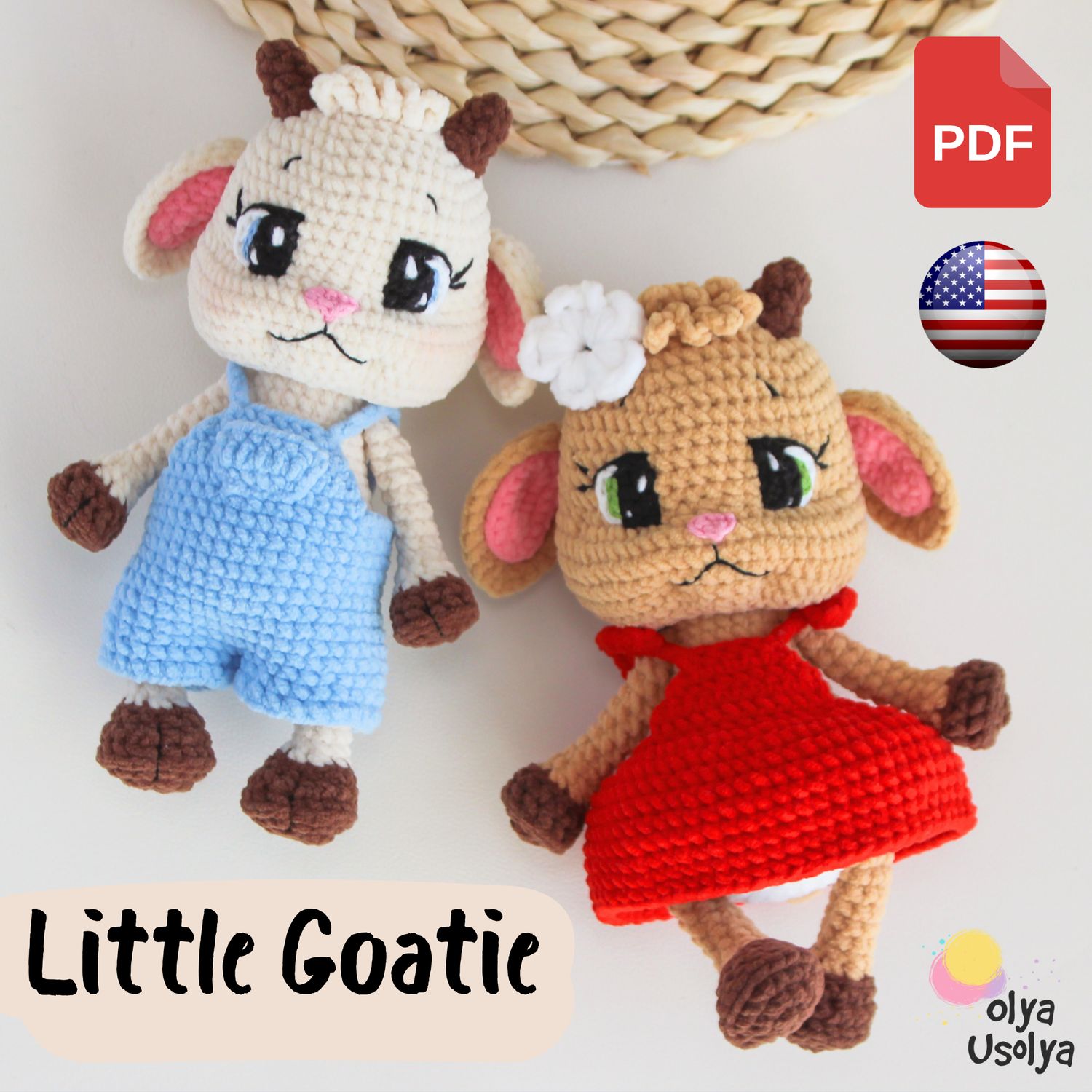 Crochet Pattern | Little Goatie | Goat Amigurumi | PDF | ENGLISH |