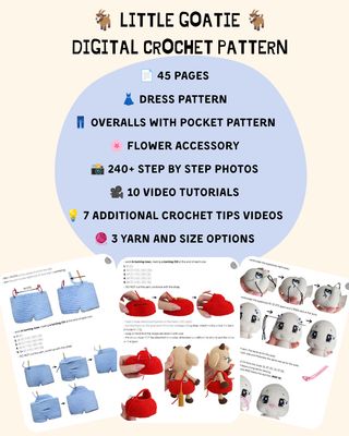 Crochet Pattern | Little Goatie | Goat Amigurumi | PDF | ENGLISH |