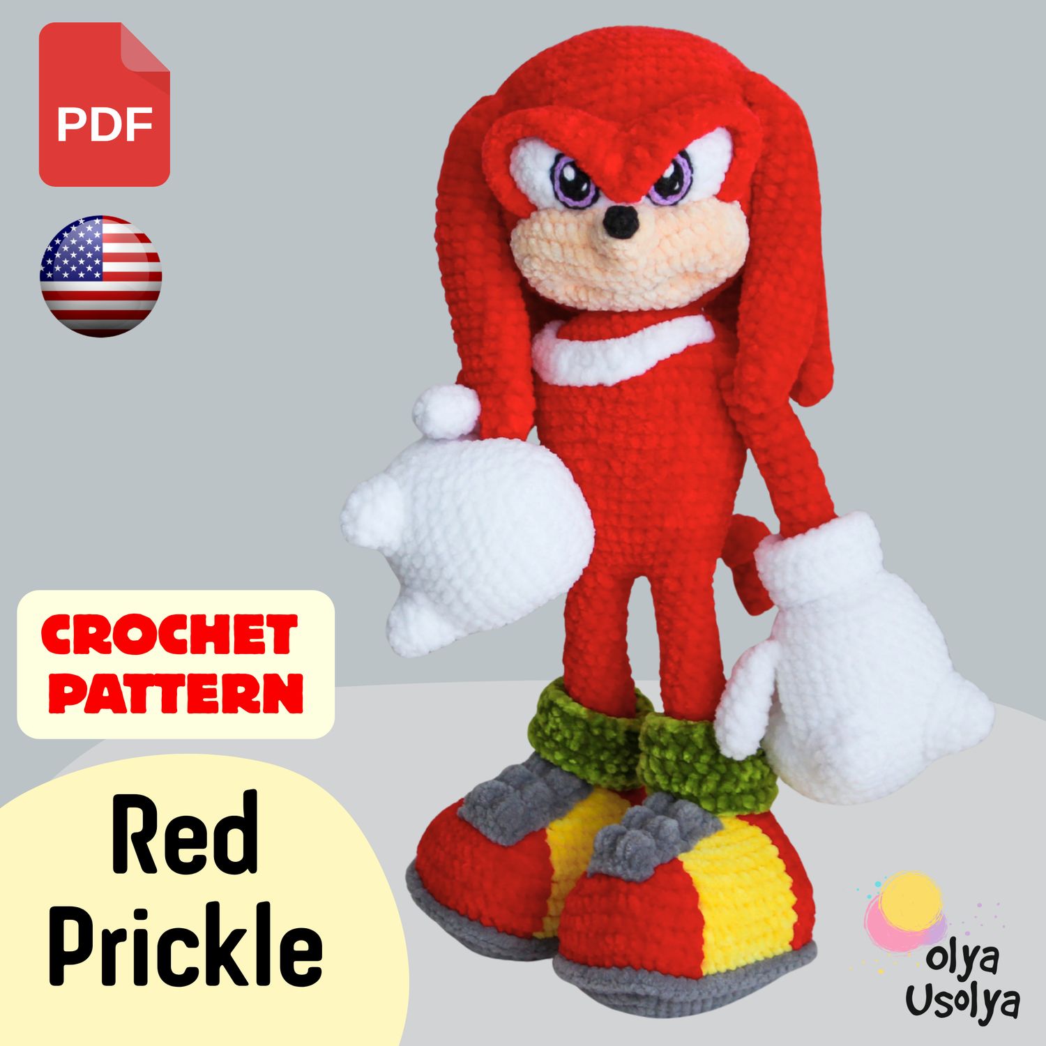 Crochet Pattern | Red Prickle | Spiky Amigurumi | PDF | ENGLISH |